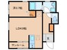 ﾘｰﾌﾞﾙﾌｧｲﾝ一宮市乾町2号棟 1LDKの間取り