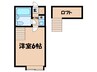 シャンポ－ル明和 1Kの間取り