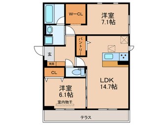 間取図 セレスティア長良　ウエスト