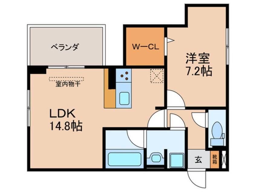 間取図 セレスティア長良　ウエスト