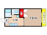 第５庭園ビル 1Kの間取り