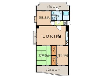 間取図 エスポア一社Ⅱ　５０１