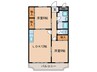 グランド－ル岩倉 2LDKの間取り