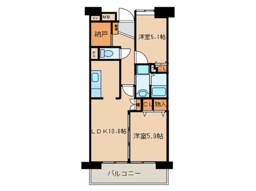 間取図 ア－バンドエル庄内通