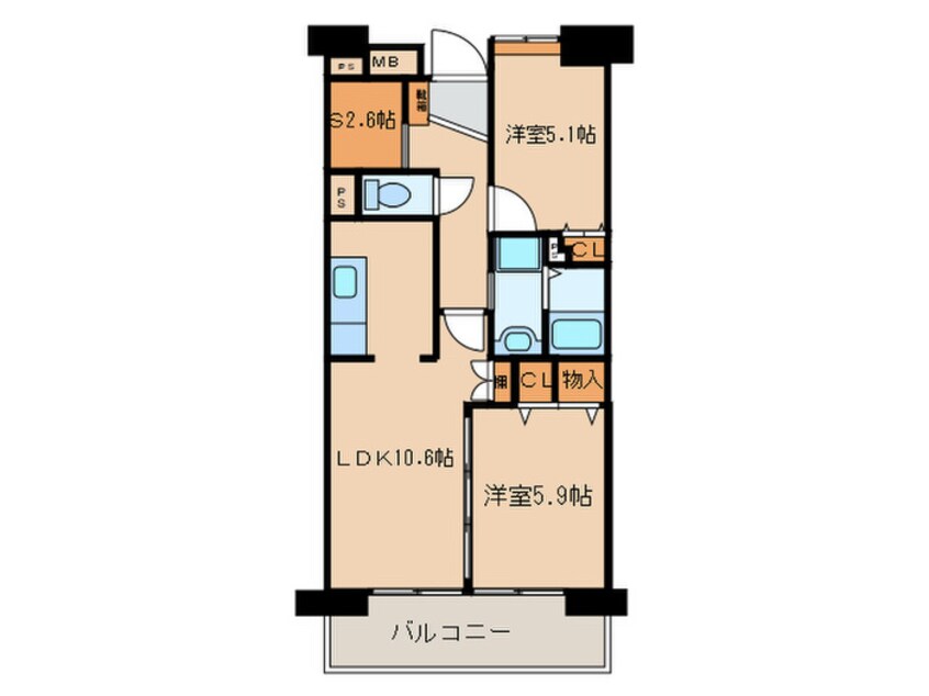 間取図 ア－バンドエル庄内通