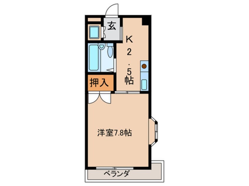 間取図 クレ－ルショウワ１