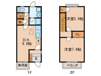 間取図 パインラト－ルＢ棟