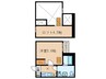 ハピネス南脇 1Kの間取り