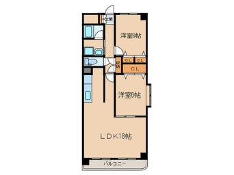 間取図 ﾏﾝｼｮﾝﾓﾝﾄﾚ-