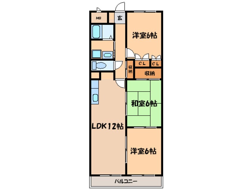 間取図 ﾏﾝｼｮﾝﾓﾝﾄﾚ-