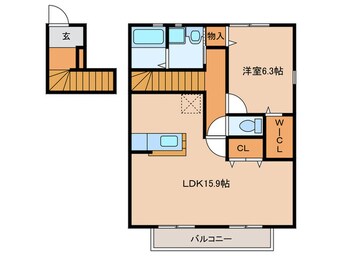 間取図 グリーンハット　Ｃ