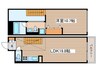 レジディア東桜Ⅱ 1LDKの間取り