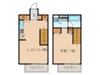 間取図 Ｎ．Ｓ．ＺＥＡＬ泉