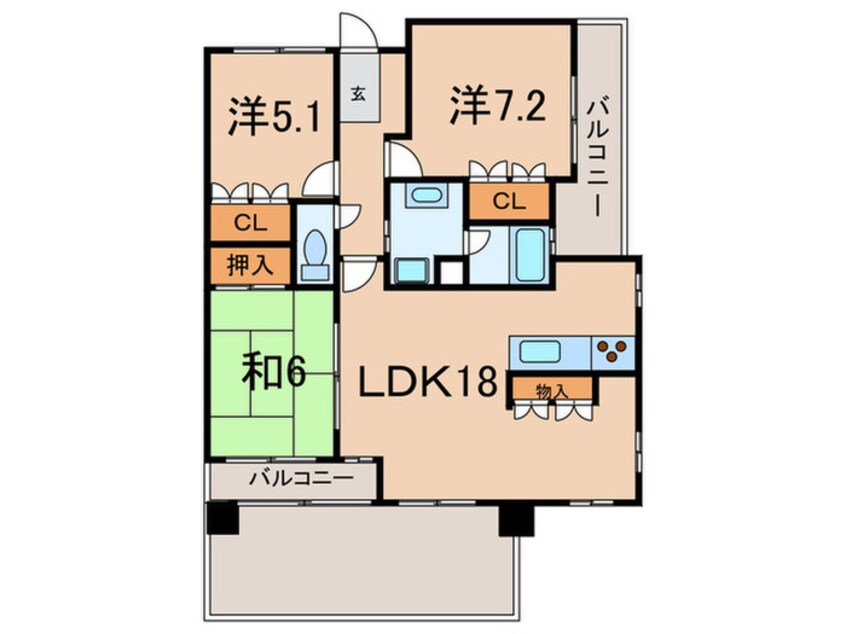 間取図 パークアクシス金山ＷＥＳＴ