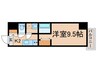メイクス上前津Ⅱ 1Kの間取り