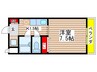 ロイヤル植田 1Kの間取り