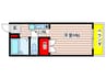 リバティスクエアA 1Kの間取り