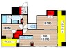 ｼﾃｨﾀﾜｰ名古屋久屋大通公園(501) 2LDKの間取り