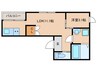 AX黒田古城 1LDKの間取り