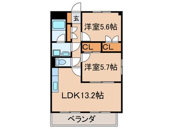 間取図 レ－ジュ長久手