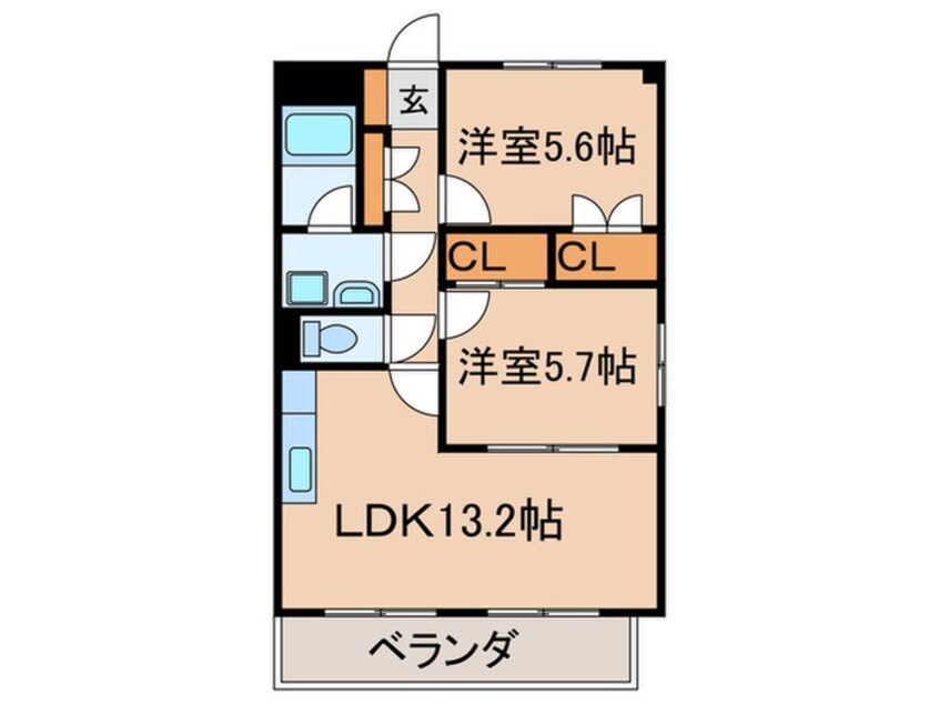 間取図 レ－ジュ長久手