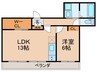 シャングリラ一社 1LDKの間取り