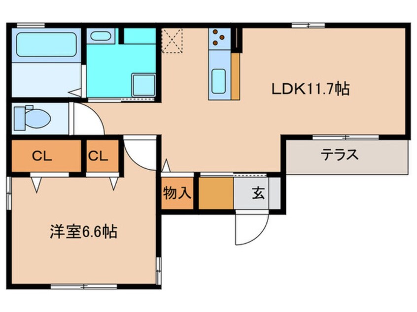 間取図 大きな木