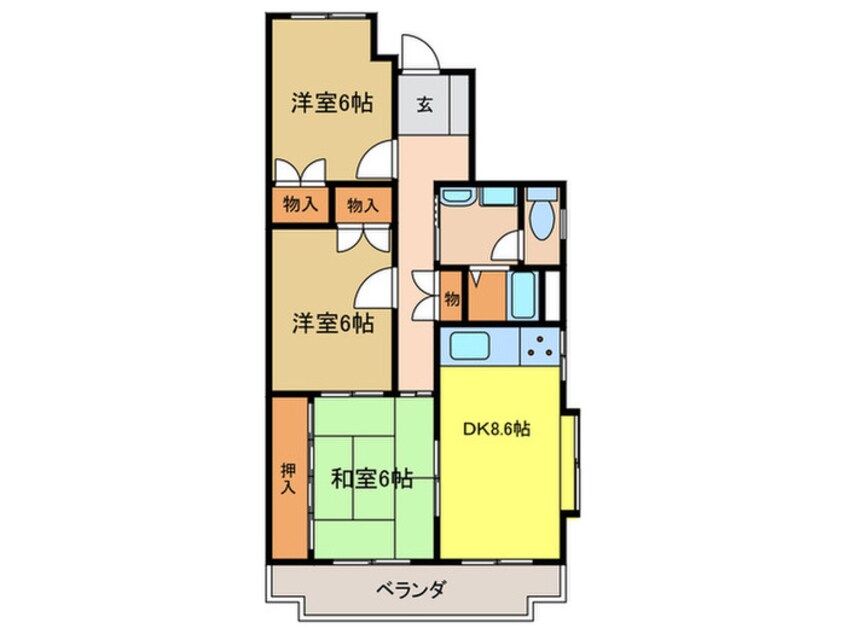 間取図 シャンテ南桜