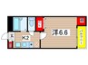 ネオハイツ荒田 1Kの間取り