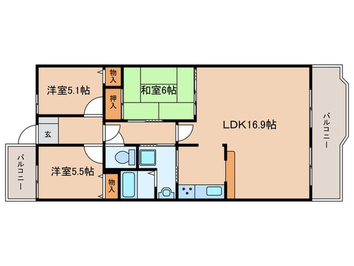 間取り図 スペリア豊田（905）