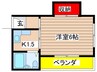 天野ビル 1Kの間取り