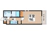 ルセント新瑞橋 1Kの間取り