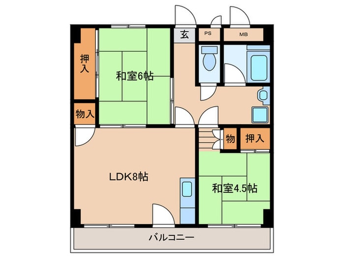 間取り図 ハウスビル中切