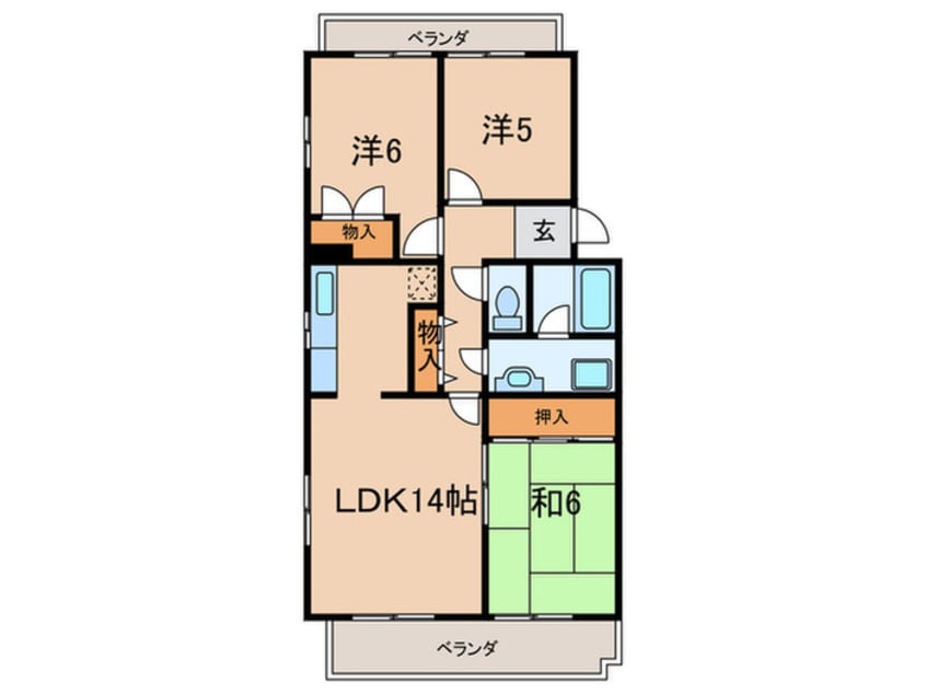 間取図 メナージュマルヤマ