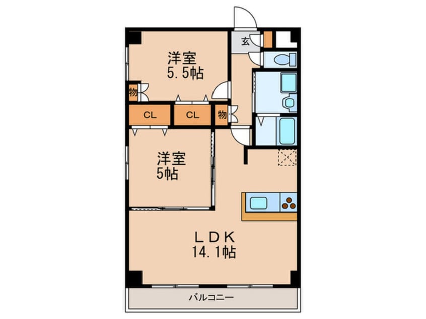 間取図 サニ－コ－ト・Ｋ