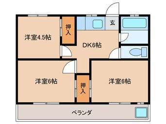 間取図 高見台ハイツＢ