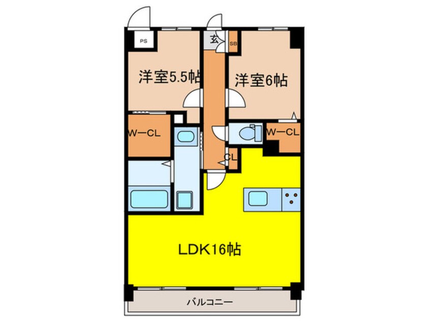 間取図 リアレクト白壁