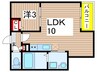 Jack　shukuchiⅡ 1LDKの間取り
