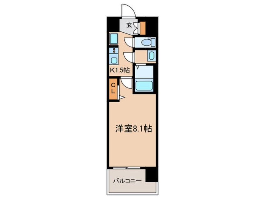 間取図 ﾌﾟﾚｻﾝｽ大須観音駅前(1402)