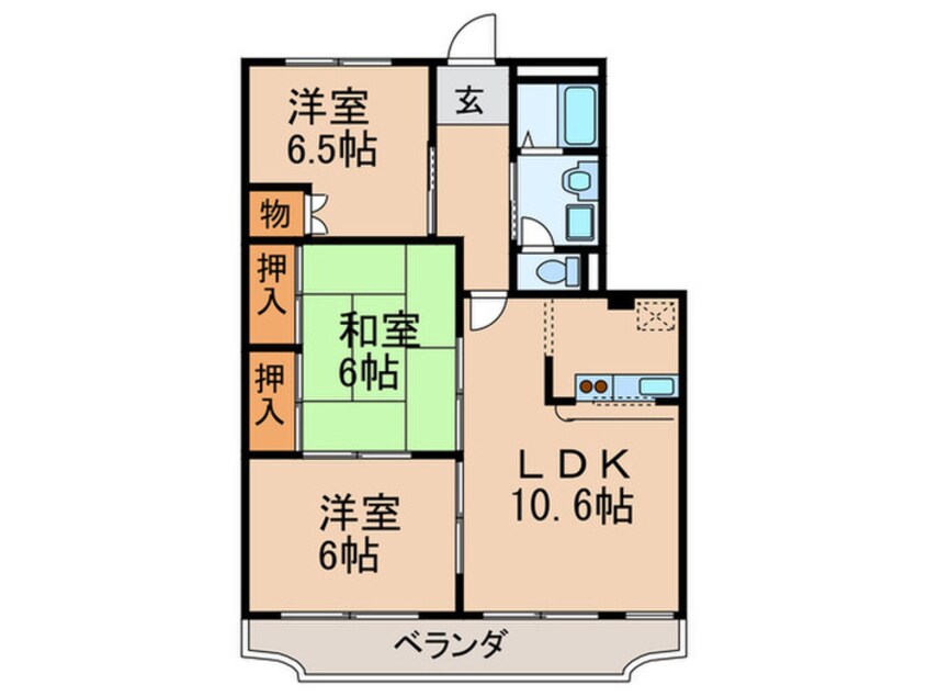間取図 バ－ドヒル香久山