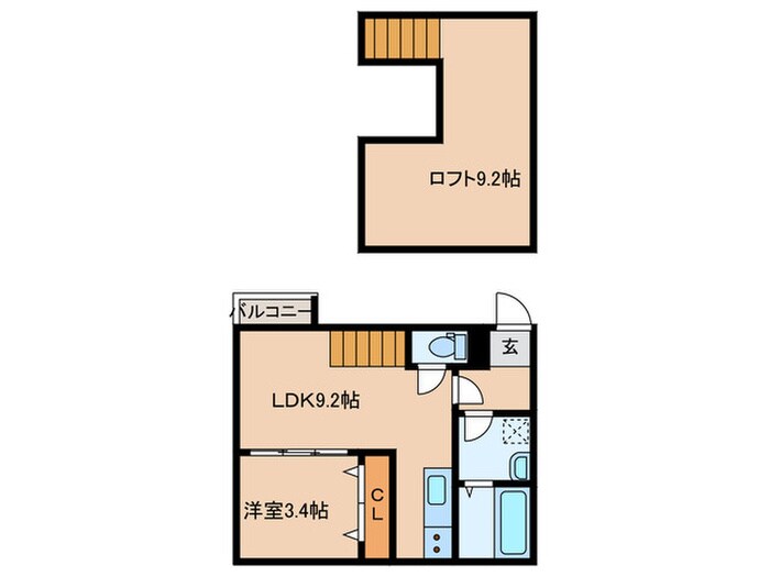 間取り図 アンピオ八田