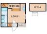 アダージョ六番町 1LDKの間取り