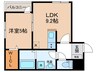 リーブルファイン東春田 1LDKの間取り