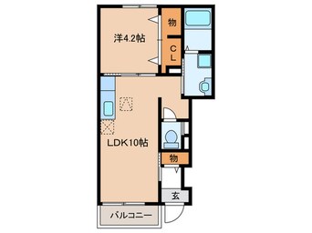 間取図 フラン　カーサ　木曽川B