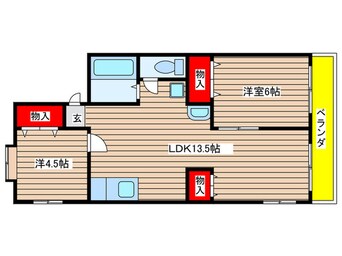 間取図 カ－サ浅井Ⅰ