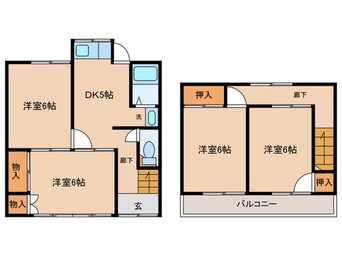 間取図 楠３丁目貸家