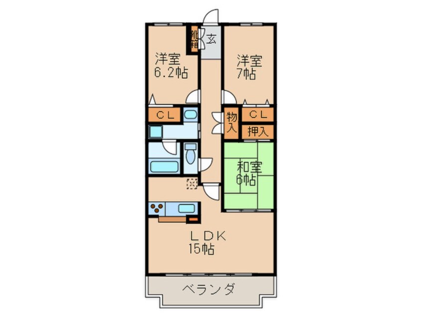 間取図 野村ｽﾃｲﾂ社台ｸﾞﾗﾝ･ｺﾘﾅ(104)