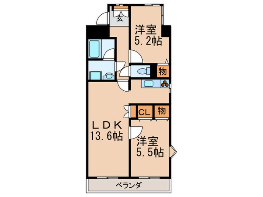 間取図 ヴィエント朝日が丘