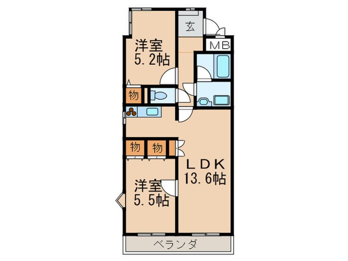 間取り図 ヴィエント朝日が丘