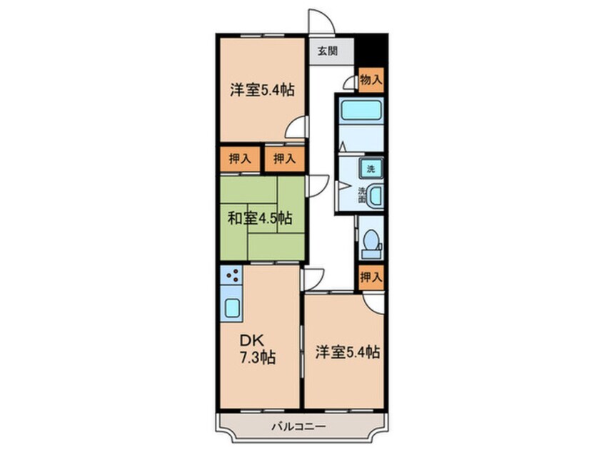 間取図 レイクハイツ当知